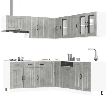 11 Piece Kitchen Cabinet Set Lucca - Concrete Grey