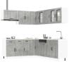  11 Piece Kitchen Cabinet Set Lucca Concrete Grey Engineered Wood Colour concrete grey Quantity in Package 1 Number of 