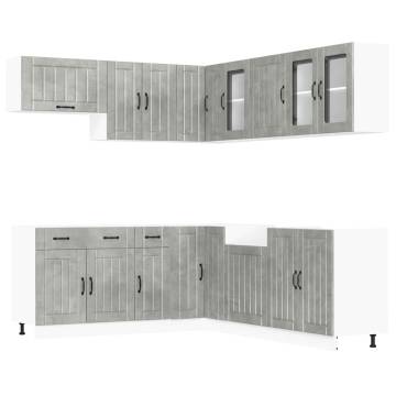 11 Piece Kitchen Cabinet Set Lucca - Concrete Grey