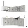 11 Piece Kitchen Cabinet Set - Lucca Grey Sonoma Wood