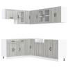 11 Piece Kitchen Cabinet Set - Lucca Grey Sonoma Wood