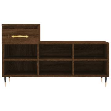 Elegant Brown Oak Shoe Cabinet - 102x36x60 cm | HipoMarket