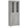 Stylish Highboard Grey Sonoma - Engineered Wood | HipoMarket