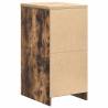 Garage Storage Cabinet Smoked Oak - Solid Pine Wood 40x51x85 cm