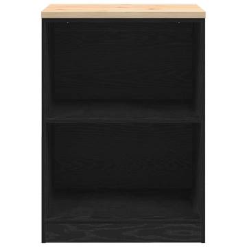 Garage Storage Cabinet Black - Solid Pine | HipoMarket