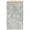 Garage Storage Cabinet Concrete Grey - Solid Wood Pine 60x51x85 cm