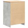 Garage Storage Cabinet Concrete Grey - Solid Wood Pine 60x51x85 cm