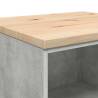 Garage Storage Cabinet Concrete Grey - Solid Wood Pine 60x51x85 cm