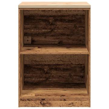 Garage Storage Cabinet Old Wood | Solid Pine 60x51x85 cm