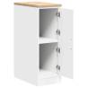 Garage Storage Cabinet White - Solid Wood Pine 30x51x85 cm