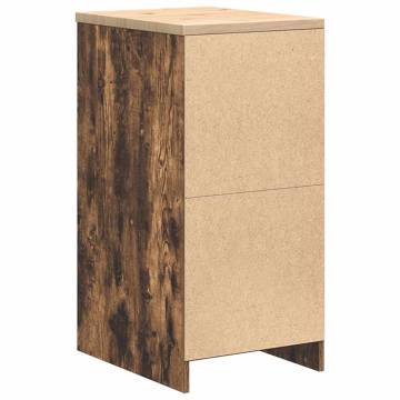 Garage Storage Cabinet Smoked Oak - Solid Pinewood, Durable Design