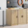 Garage Storage Cabinet Sonoma Oak - Durable Solid Wood Pine