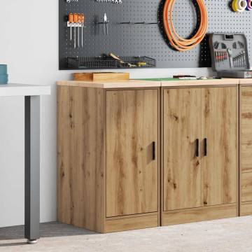 Garage Storage Cabinet Artisan Oak - Durable Solid Wood | HipoMarket