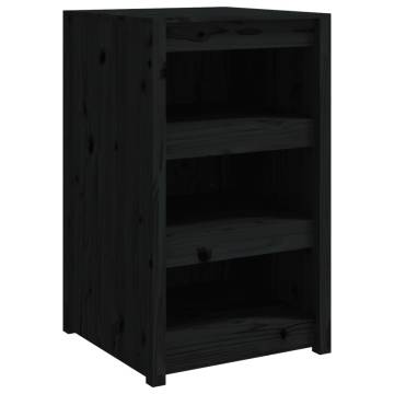 Outdoor Kitchen Cabinet Black - Solid Pine, 55x55x92 cm