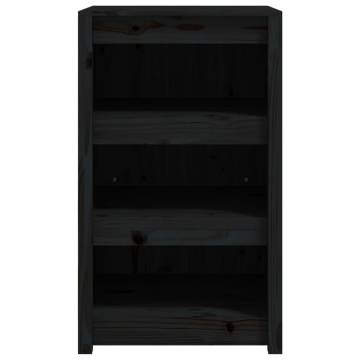 Outdoor Kitchen Cabinet Black - Solid Pine, 55x55x92 cm