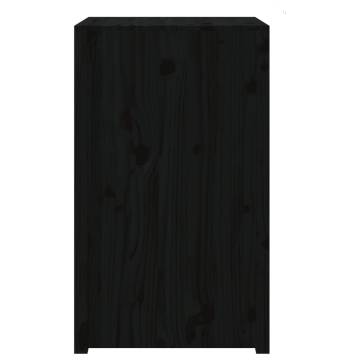 Outdoor Kitchen Cabinet Black - Solid Pine, 55x55x92 cm