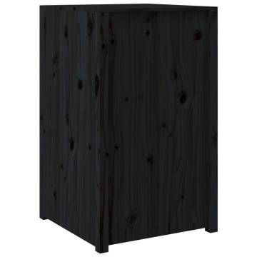 Outdoor Kitchen Cabinet Black - Solid Pine, 55x55x92 cm