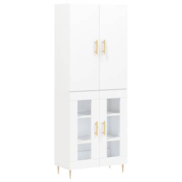 Stylish Highboard White 69.5x34x180 cm | Hipomarket