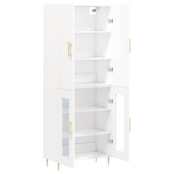 Stylish Highboard White 69.5x34x180 cm | Hipomarket