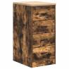 Garage Storage Cabinet Smoked Oak - Solid Pine 40x51x85 cm