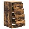 Garage Storage Cabinet Smoked Oak - Solid Pine 40x51x85 cm