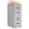  Garage Storage Cabinet Grey Sonoma 30x51x85 cm Solid Wood Pine Colour grey sonoma Size 30 x 51 x 85 cm Quantity in Package 1 Model 4 drawers 