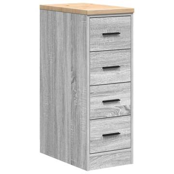 Garage Storage Cabinet Grey Sonoma - Solid Wood Pine | HipoMarket