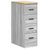 Garage Storage Cabinet Grey Sonoma - Solid Wood Pine | HipoMarket