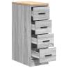 Garage Storage Cabinet Grey Sonoma - Solid Wood Pine | HipoMarket