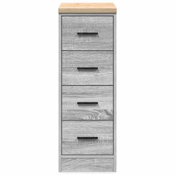 Garage Storage Cabinet Grey Sonoma - Solid Wood Pine | HipoMarket