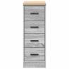 Garage Storage Cabinet Grey Sonoma - Solid Wood Pine | HipoMarket