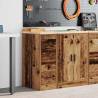 Garage Storage Cabinet Old Wood - Solid Pine 30x51x85 cm