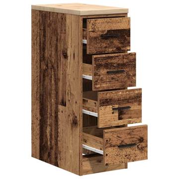 Garage Storage Cabinet Old Wood - Solid Pine 30x51x85 cm