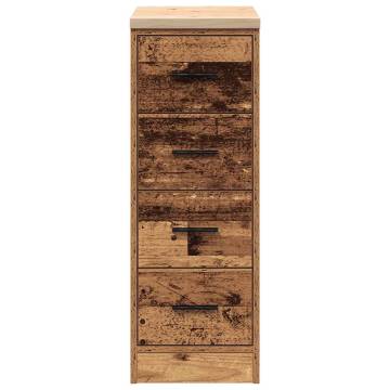 Garage Storage Cabinet Old Wood - Solid Pine 30x51x85 cm