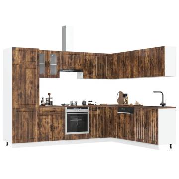 14 Piece Kitchen Cabinet Set Lucca Smoked Oak | Hipomarket