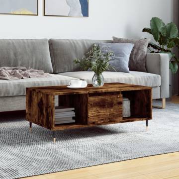 Elegant Smoked Oak Coffee Table - 90x50 cm | HipoMarket