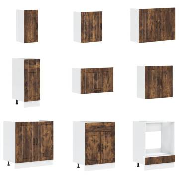 14 Piece Kitchen Cabinet Set Lucca Smoked Oak | Hipomarket