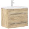 2 Piece Bathroom Furniture Set - Sonoma Oak - Hipomarket UK