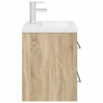 2 Piece Bathroom Furniture Set - Sonoma Oak - Hipomarket UK