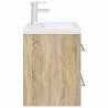 2 Piece Bathroom Furniture Set - Sonoma Oak - Hipomarket UK