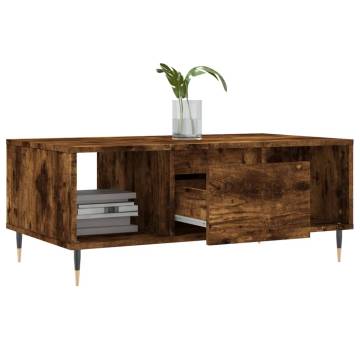 Elegant Smoked Oak Coffee Table - 90x50 cm | HipoMarket