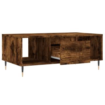 Elegant Smoked Oak Coffee Table - 90x50 cm | HipoMarket