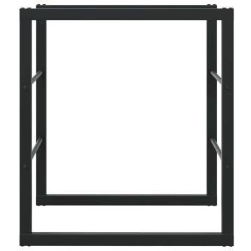 Firewood Rack Black 55x30x61 cm Steel - Organize Your Logs