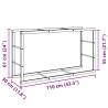 Firewood Rack Black Steel 110x30x61 cm - Sturdy & Durable