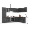 14 Piece Kitchen Cabinet Set Lucca Black | Hipomarket