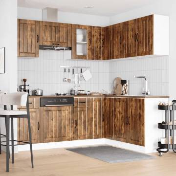 11 Piece Kitchen Cabinet Set - Lucca Smoked Oak | Hipo Market