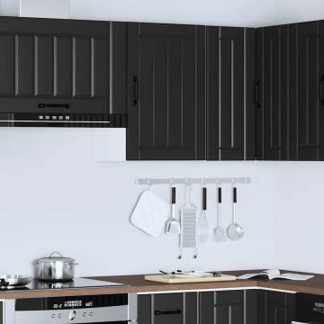 Kitchen Wall Cabinet Lucca - Black Engineered Wood | HipoMarket