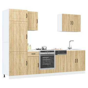 7 Piece Kitchen Cabinet Set Kalmar Sonoma Oak | Hipomarket