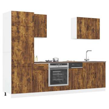 7 Piece Kitchen Cabinet Set - Kalmar Smoked Oak | Hipo Market