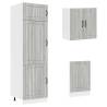 8 Piece Kitchen Cabinet Set - Kalmar Grey Sonoma | Hipomarket